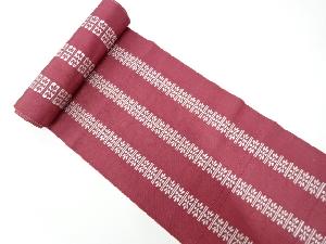 アンティーク　花模様織出し帯地反物